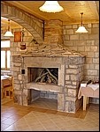 Traditional fireplace
