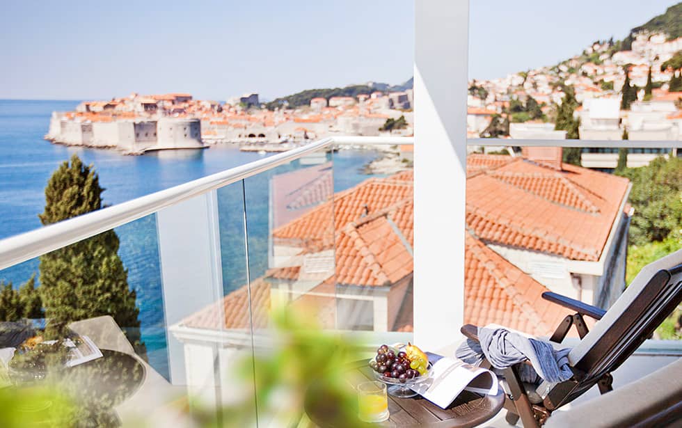 View of Old Town Dubrovnik from Grand Villa Argentina room