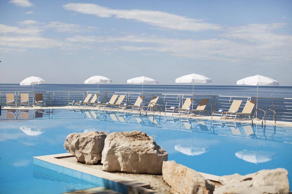 Sea view from Hotel Dubrovnik Palace outdoor pool