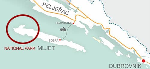 Car Ferry Ploče - Trpanj map